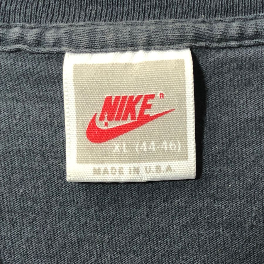 NIKE 1990'S NIKE JUST DO IT CEMENT GRADIENT PATTERN T-SHIRT OMBRE COLOR GRAY TAG in black purple pink peach