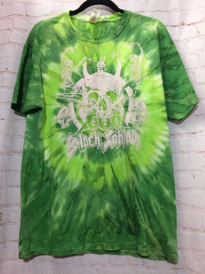 Tie Dye T-shirt Black Sabbath W/ Front & Back Graphic Designs ...