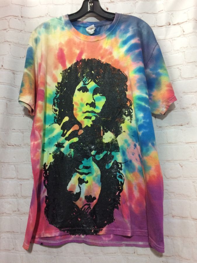 Classic Multi-colored Tie-dyed T-shirt Jim Morrison Mirrored