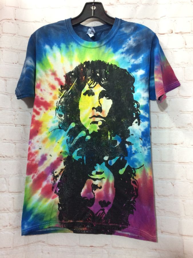 T-shirt Tye-dyed Mirror Jim Morrison Face Graphic Front Design ...