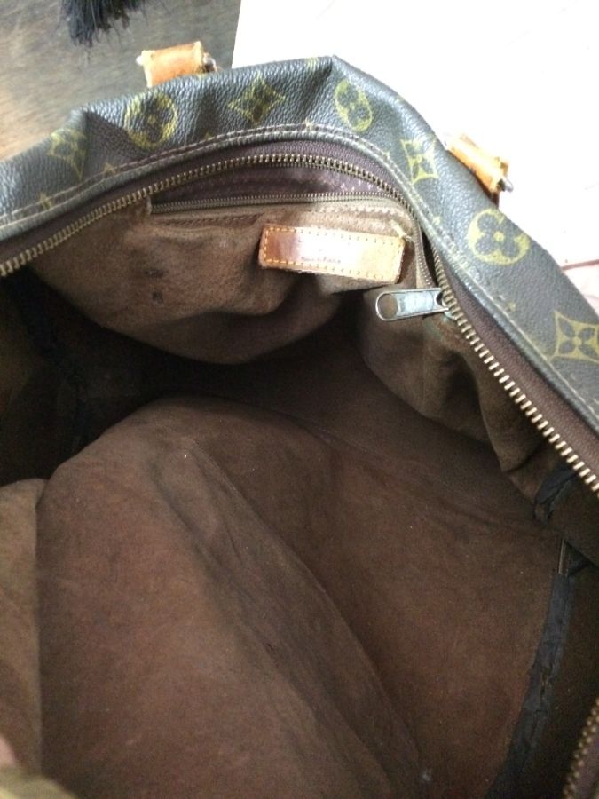 Louis Vuitton Speedy Bag Broken Zipper Suede Interior As-is | Boardwalk ...
