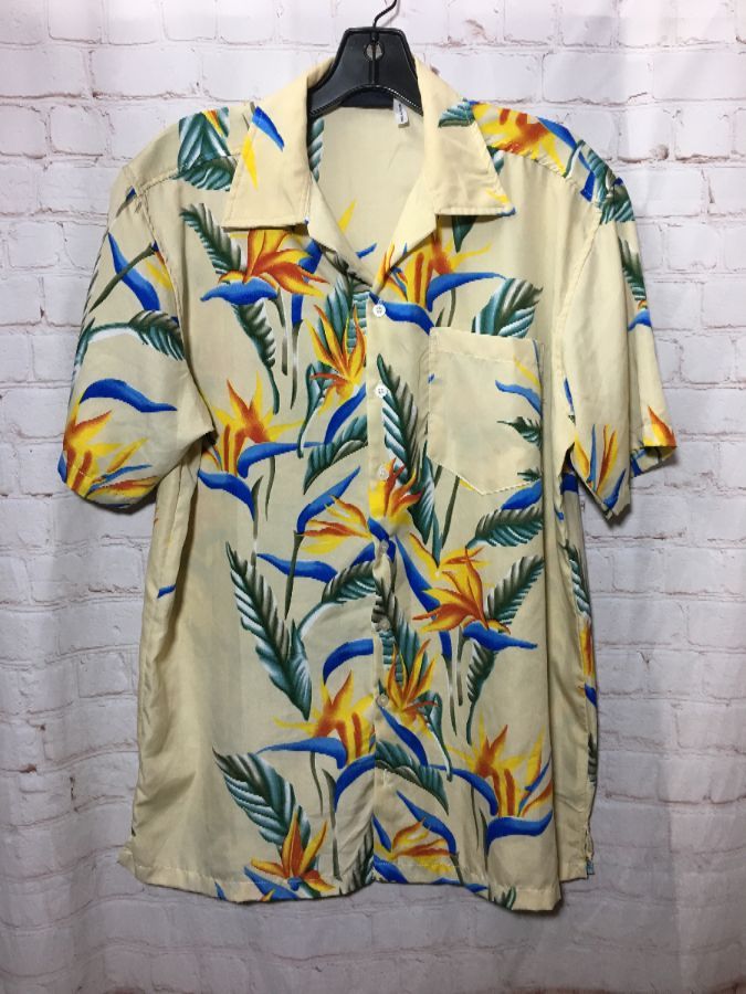 Birds Of Paradise Floral Print Pattern Hawaiian Shirt | Boardwalk Vintage