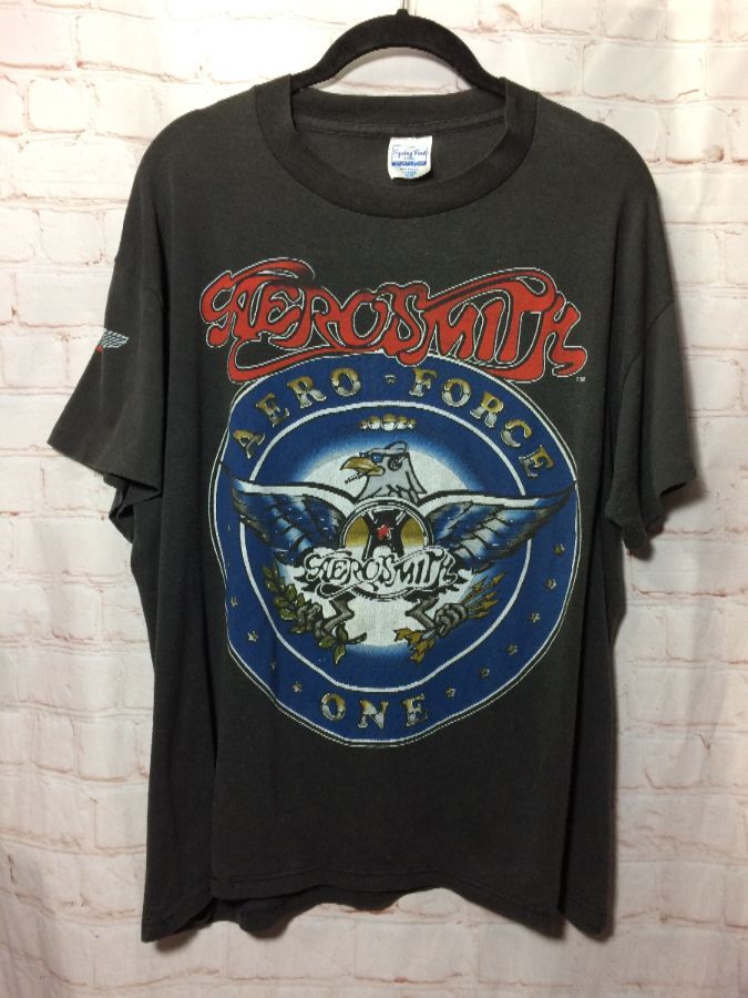 Vintage Aerosmith Aero-force One Tour 87-88 Band T-shirt Paper Thin ...