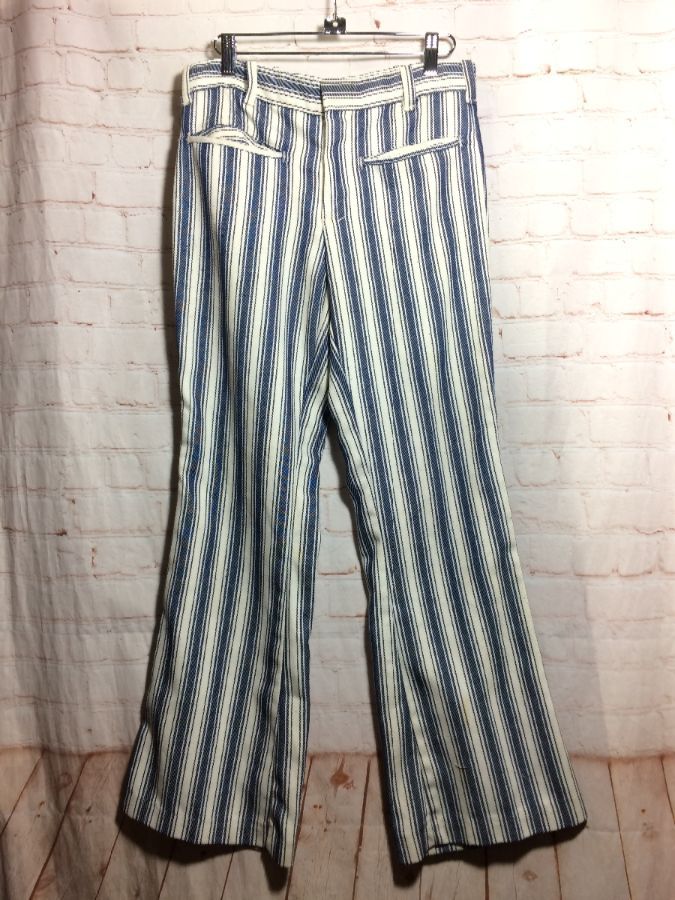 Striped 1970s Retro Flared Leg Pants W 28 X L 37 | Boardwalk Vintage