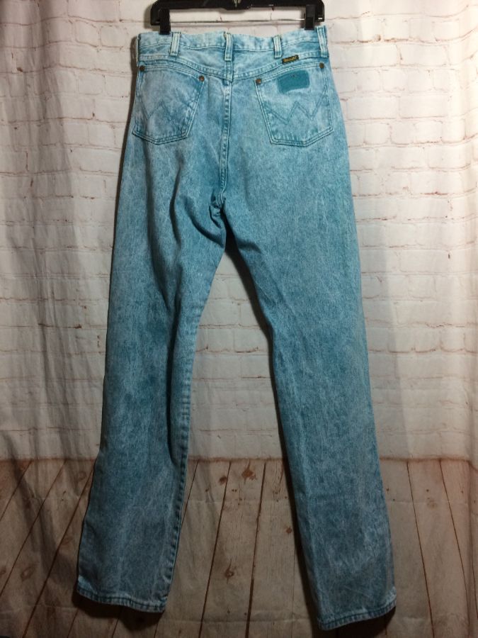 Dyed & Acid Washed Wrangler Jeans Long Straight Cut | Boardwalk Vintage