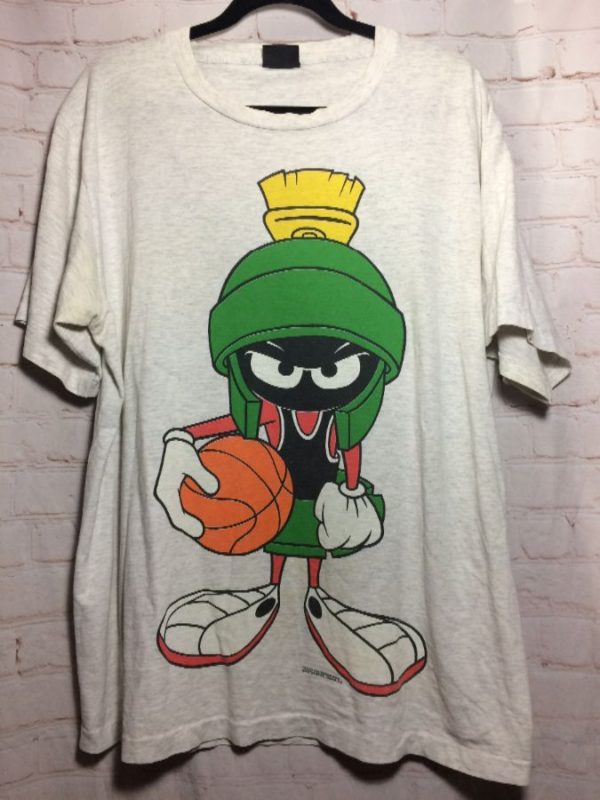 1993 WARNER BROS. MARVIN THE MARTIAN W/ BASKETBALL FRONT & BACK GRAPHIC ...