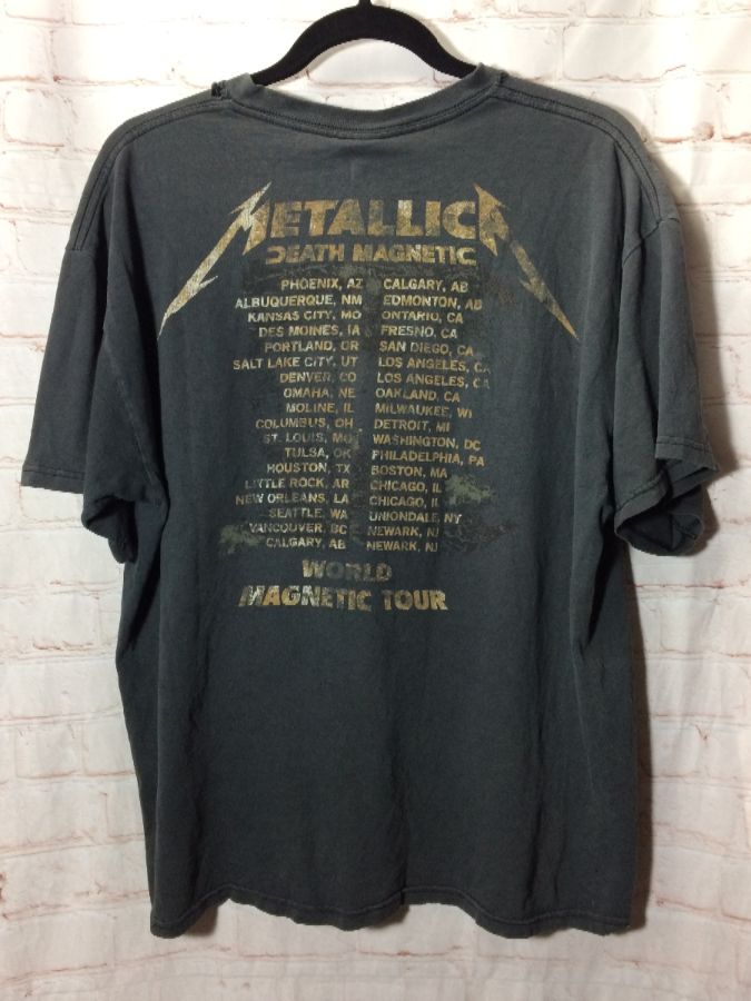 Metallica Death Magnetic & World Magnetic Tour T-shirt W/ Skull Graphic ...