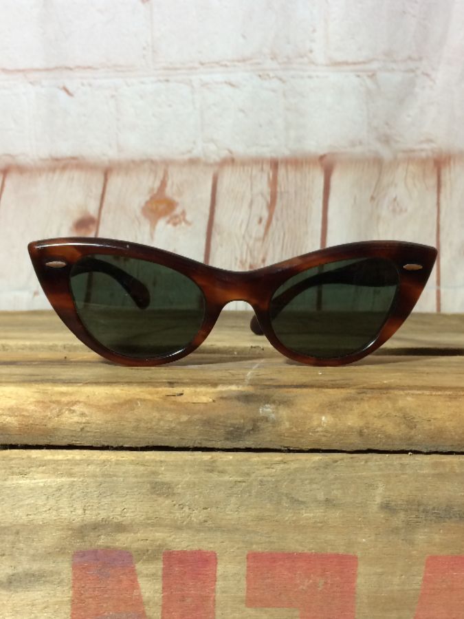 Vintage Ray-ban Sunglasses W/ Cat Eye Style & Tortoise Shell Frames |  Boardwalk Vintage