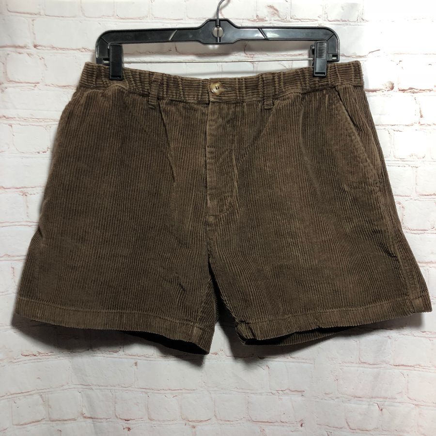 Retro Corduroy Zip-up Shorts W/ Elastic Waist | Boardwalk Vintage