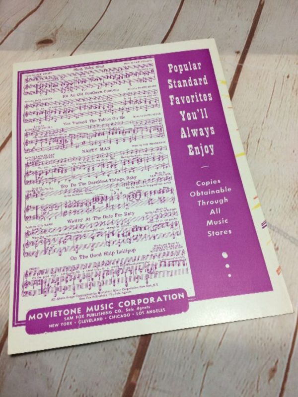 Animal Crackers In My Soup Shirley Temple Sheet Music Boardwalk