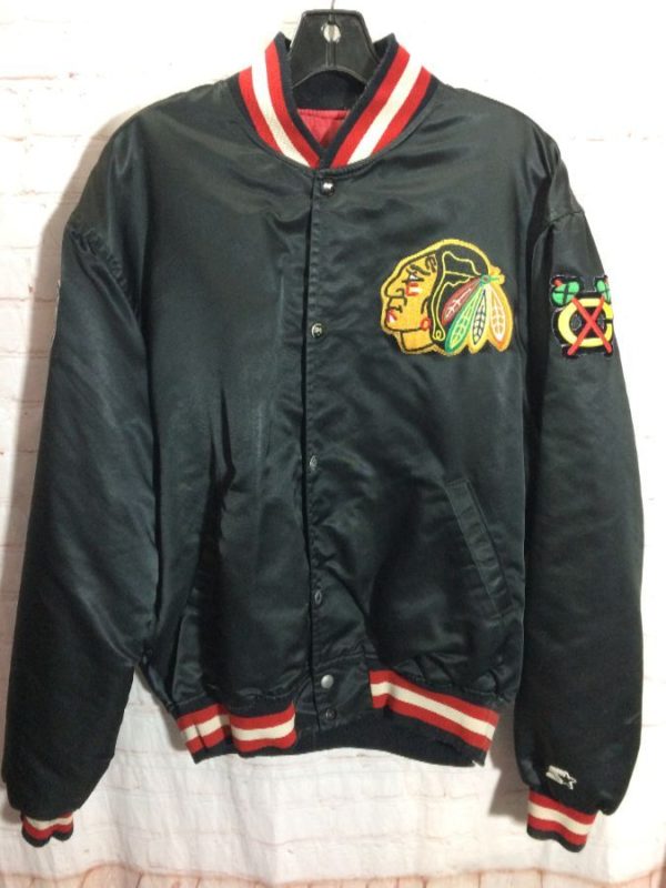 Nhl Chicago Blackhawks Starter Satin Jacket | Boardwalk Vintage