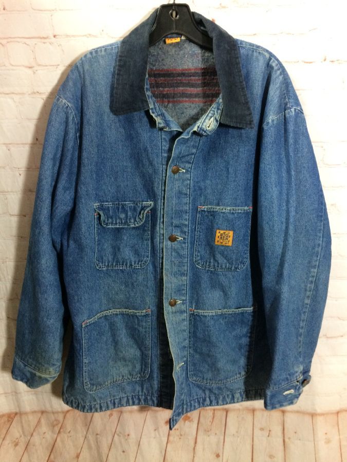 Wrangler Denim Work Jacket W/ Corduroy Collar & Wool Lining | Boardwalk  Vintage
