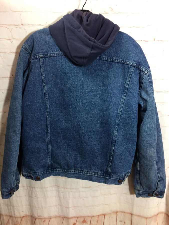 Denim Jacket W/ Hoodie & Wool Inner Lining | Boardwalk Vintage