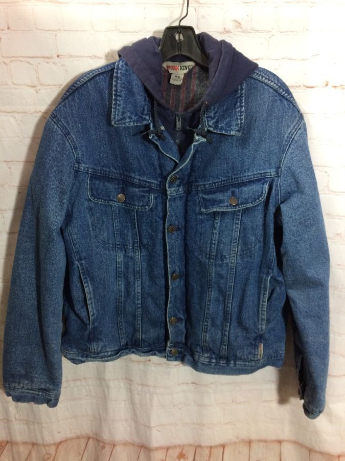 Denim Jacket W/ Hoodie & Wool Inner Lining | Boardwalk Vintage