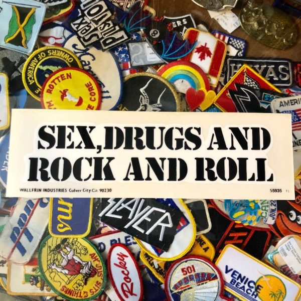 product details: SEX DRUGS & ROCK & ROLL VINYL BUMPER STICKER photo