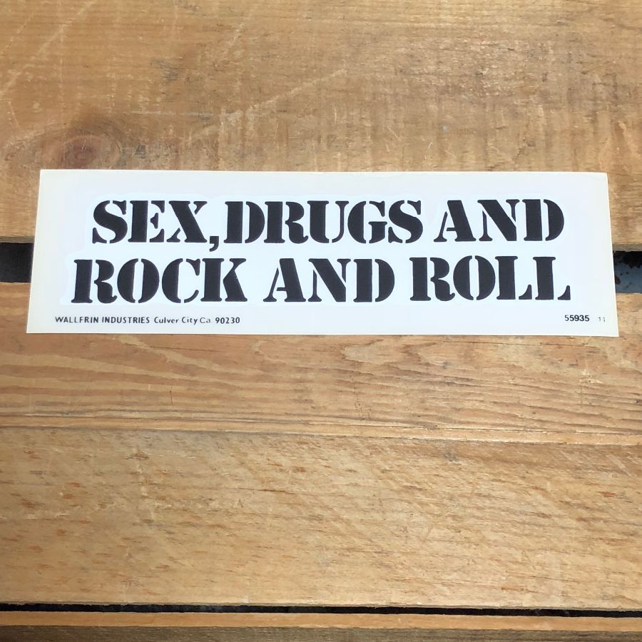 Sex drugs and saucisse rolls-nouveauté/fun themed vinyle autocollant 26cm x 14cm 