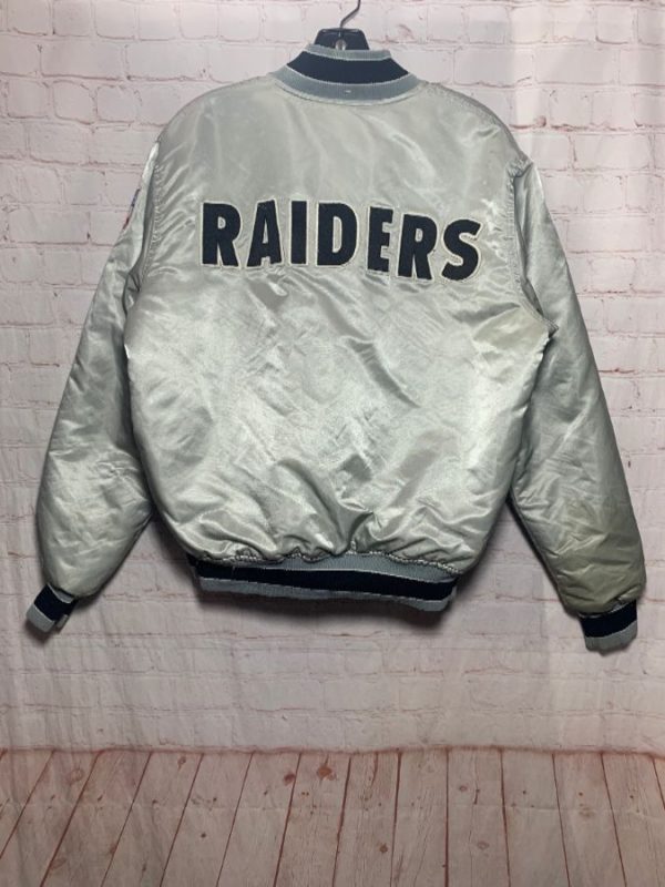 Nfl Oakland Raiders Satin Button Up Starter Jacket As-is | Boardwalk ...