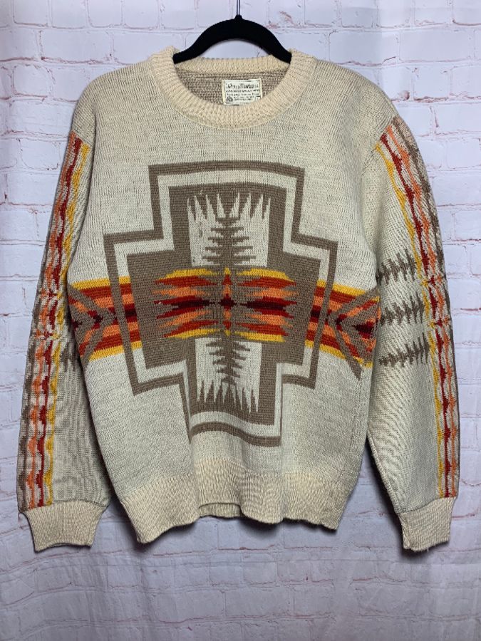 Pendleton Knit Wool Sweater Navajo Design | Boardwalk Vintage