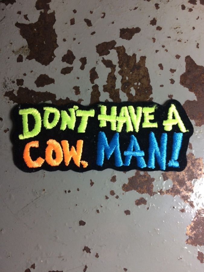 product details: DON'T HAVE A COW MAN! BART SIMPSON EMBROIDERED PATCH photo