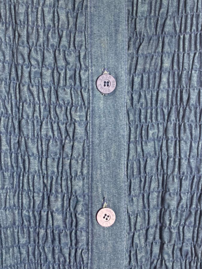 Gene Ewing Shirred Denim Fabric Jacket | Boardwalk Vintage