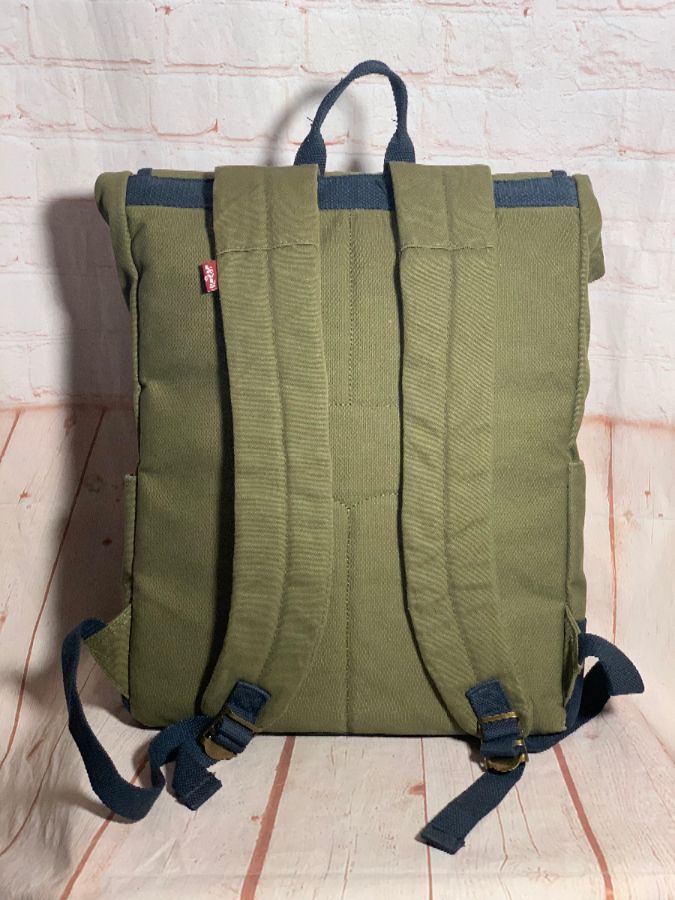Military Style Levis Utility Backpack W/ Leather Trim | Boardwalk Vintage