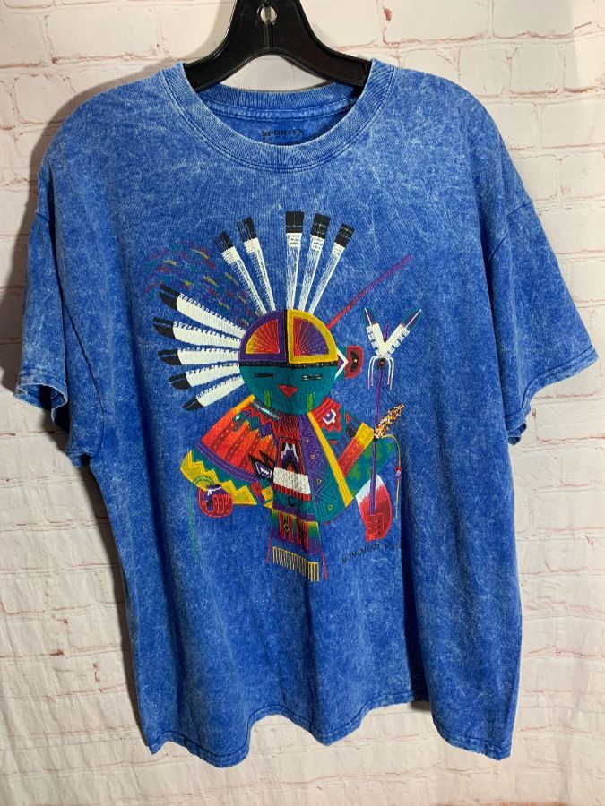 Vintage Marble Washed Native American Graphic T-shirt | Boardwalk Vintage
