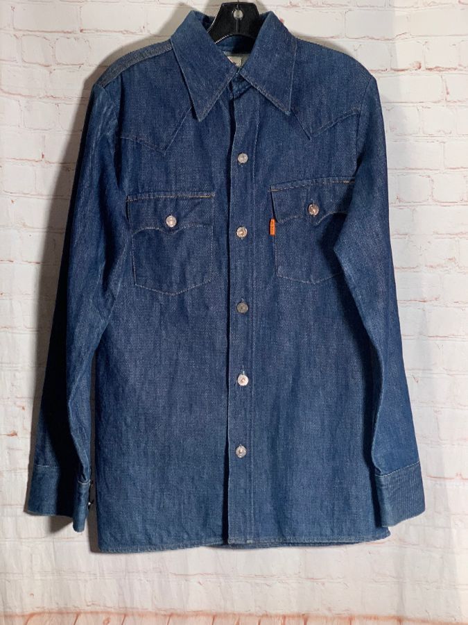 Levis Cotton Raw Denim Western Shirt | Boardwalk Vintage