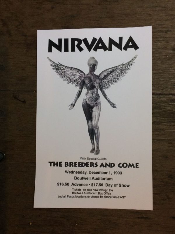 product details: NIRVANA THE BREEDERS AND COME TOUR CONCERT POSTER photo