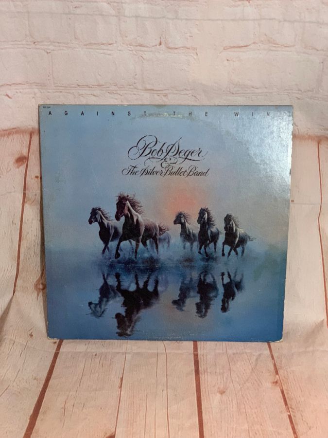 product details: *AS-IS* BOB SEGER & THE SILVER BULLET BAND* – AGAINST THE WIND LP RECORD photo
