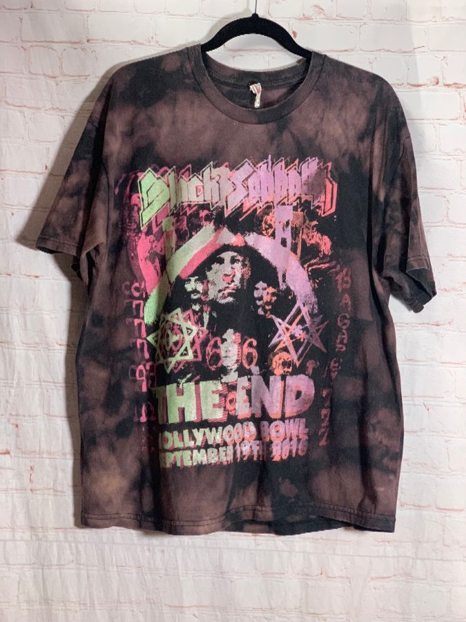 Vintage Gradient Colored Black Sabbath W/ Bleach Tie-dyed T-shirt By ...