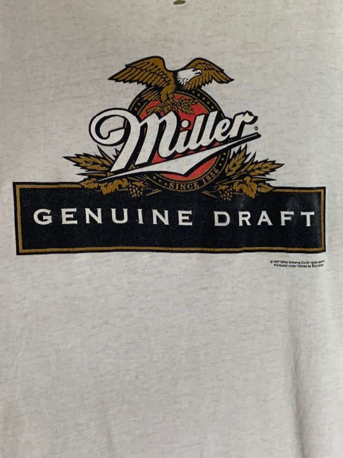 Vintage 1997 Distressed Miller Genuine Draft Beer T-shirt | Boardwalk  Vintage