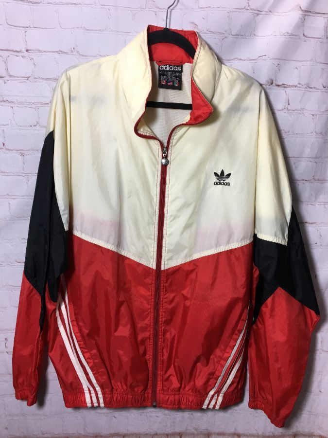 Vintage 1990’s Nylon Adidas Color-block Windbreaker Jacket Zip-up W ...