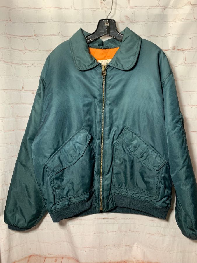 Bomber Jacket With Collar Thick Windbreaker Material Orange Lining ...