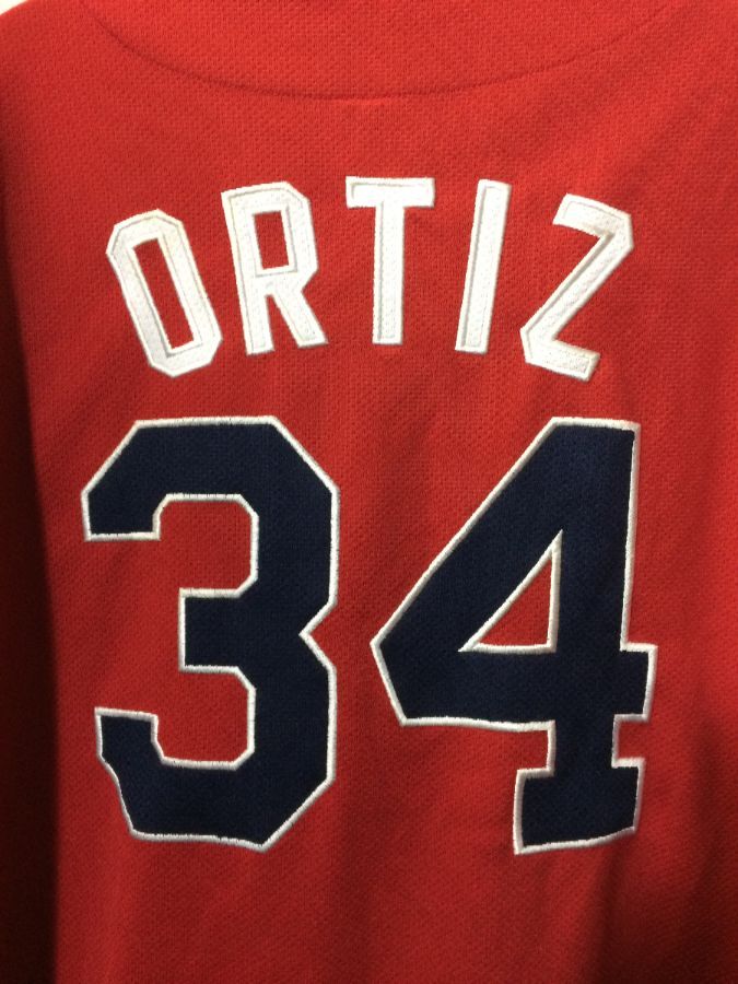 DWQ # 34 Red Sox Ortiz Professional Professionale Gestione PROFESSIONATO Professionale Unisex Sports Uniform Jersey Shirt Button Cardigan Shirt Competition Team Uniform 