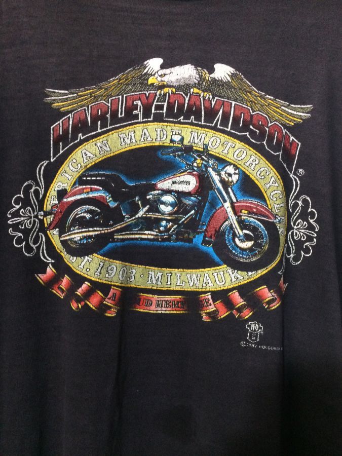 Rare 1987 Vintage Harley Davidson T-shirt, House Of Harley Anchorage ...