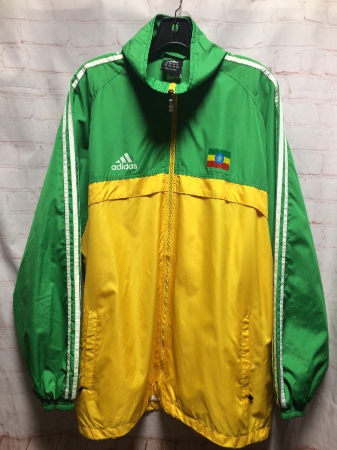 red yellow green adidas jacket