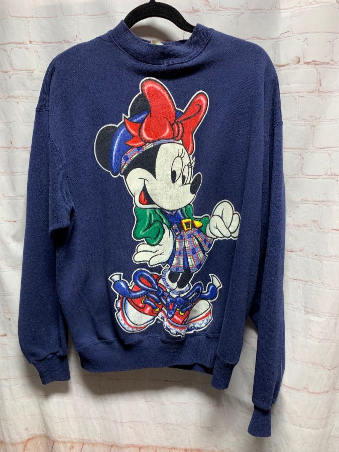 minnie mouse crew neck sweater