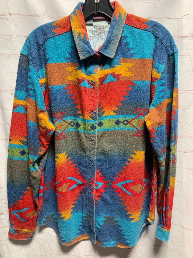 Native American Design Print Super Soft Cotton Shirt | Boardwalk Vintage
