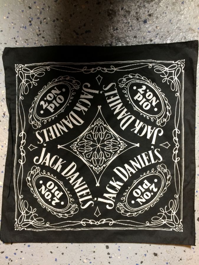 2 DIFFERENT JACK DANIELS OLD No 7 BRAND BANDANAS FROM 2017/18 BNIP 