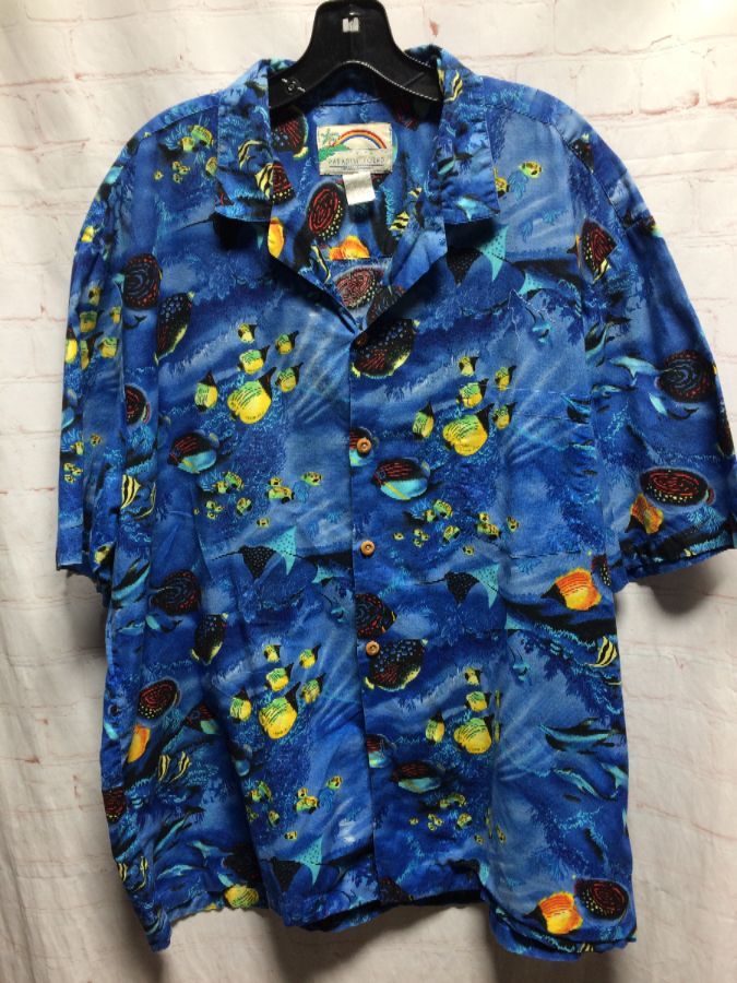 Tropical Fish Design Print Hawaiian Shirt