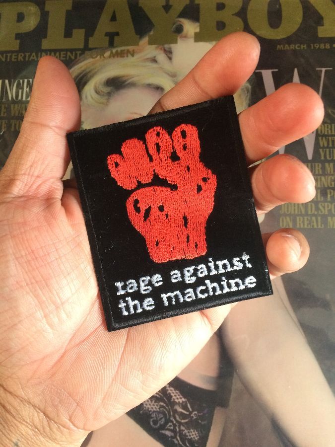 Rage Against The Machine Mens Logo Woven Patch Black