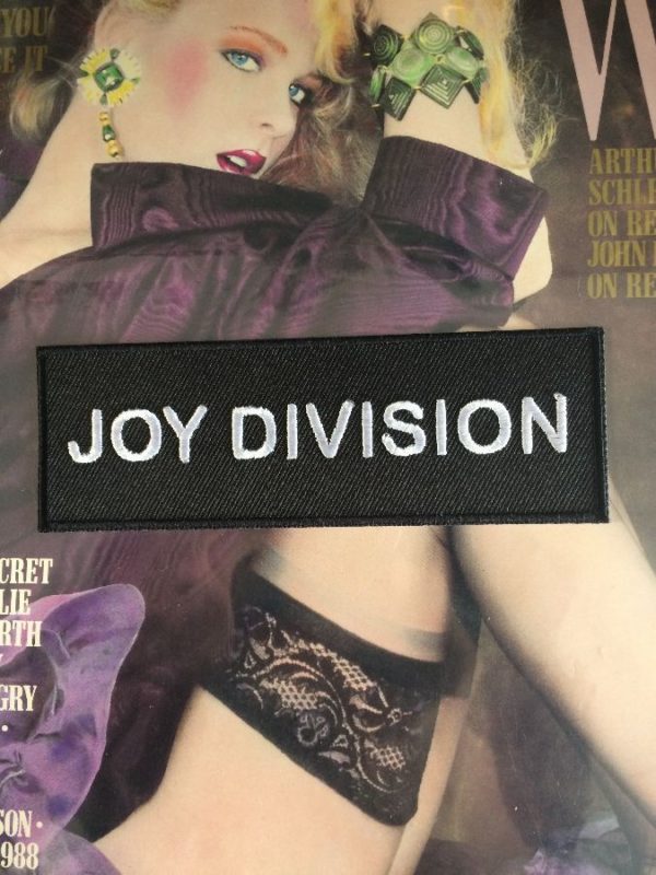 product details: JOY DIVISION RECTANGULAR LOGO EMBROIDERED PATCH photo