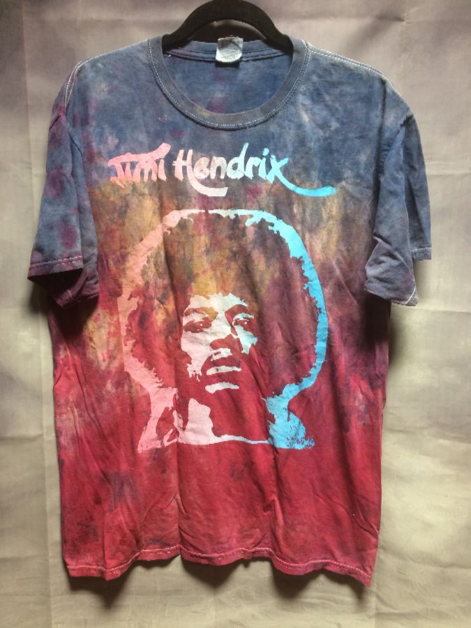 Jimi Hendrix W/ Front & Back Ombre Print Graphic Tie-dyed T-shirt ...