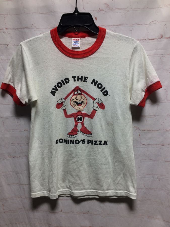 1980s Little Ringer Tee Void The Noid Dominos Pizza | Boardwalk Vintage