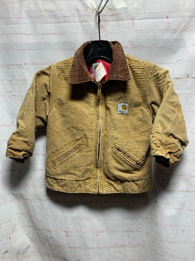 Rare Little Kids Vintage Heavy Canvas Carhartt Zip-up Jacket Quilted ...