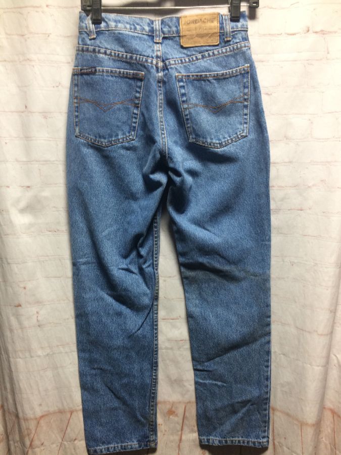 Classic High Waisted Denim Jeans Tapered Fit | Boardwalk Vintage