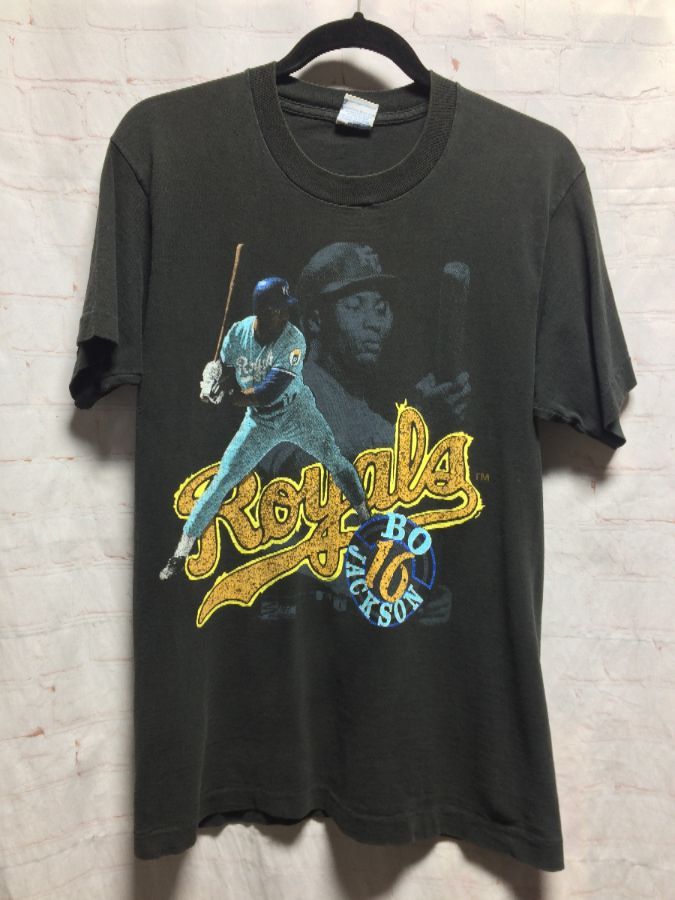 Vintage Bo Jackson #16 Kansas City Royals T-shirt Cotton