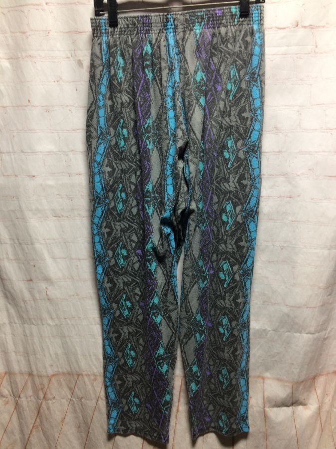 Cool Funky Print 1980's Cotton Hammer/muscle Pants