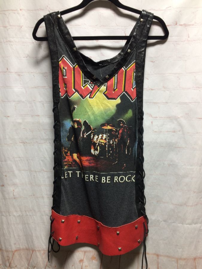 Reconstructed Acdc T-shirt Dress W ...