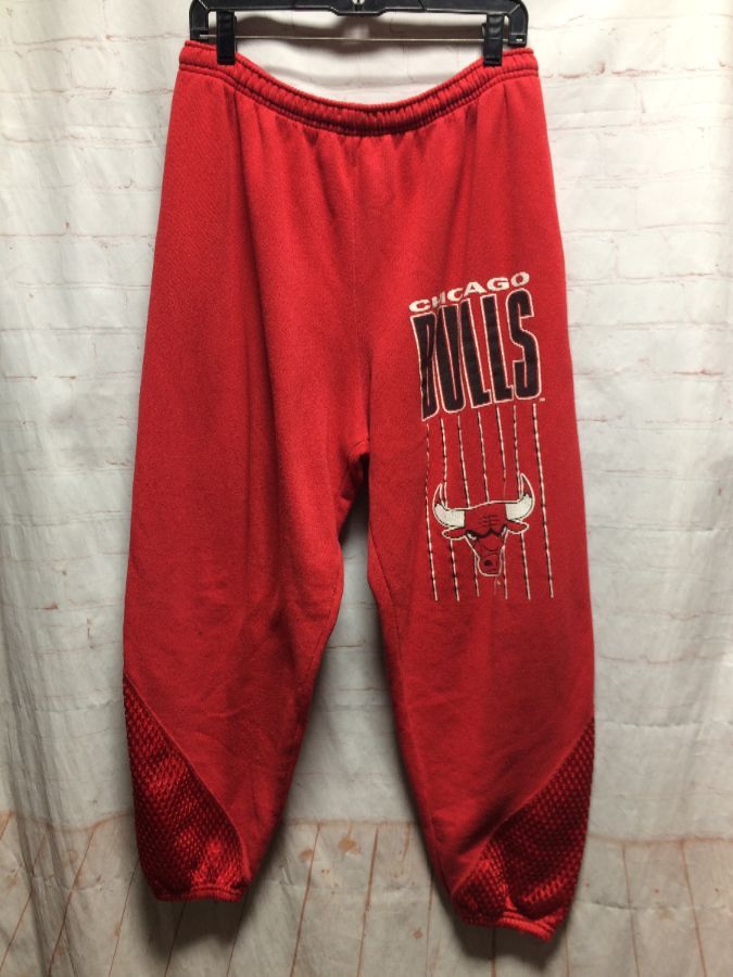 Chicago Bulls Sweatpants W/ Mesh Leg Detail | Boardwalk Vintage